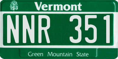 VT license plate NNR351