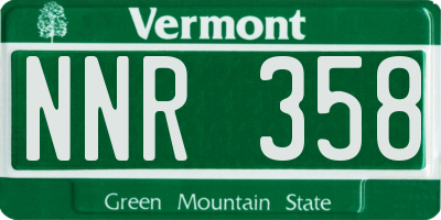 VT license plate NNR358