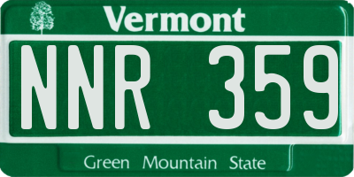 VT license plate NNR359