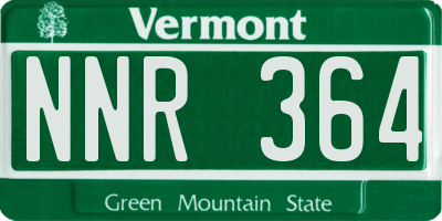 VT license plate NNR364