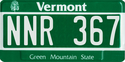 VT license plate NNR367