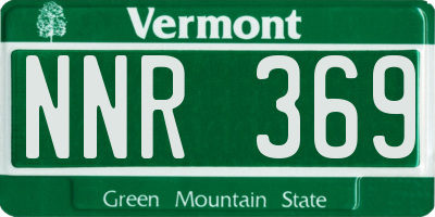 VT license plate NNR369