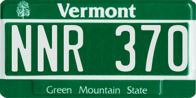 VT license plate NNR370