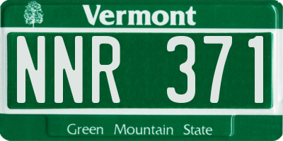 VT license plate NNR371