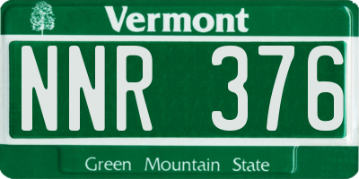 VT license plate NNR376