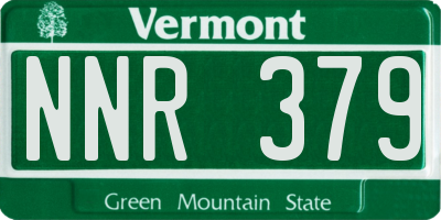 VT license plate NNR379