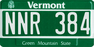 VT license plate NNR384