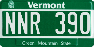 VT license plate NNR390