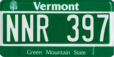 VT license plate NNR397