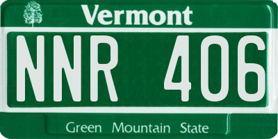 VT license plate NNR406