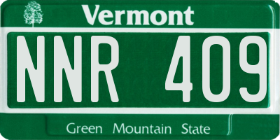 VT license plate NNR409