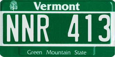 VT license plate NNR413