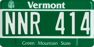 VT license plate NNR414