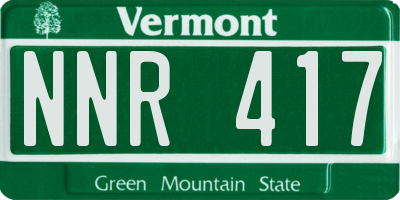VT license plate NNR417