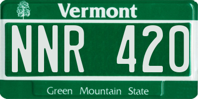 VT license plate NNR420