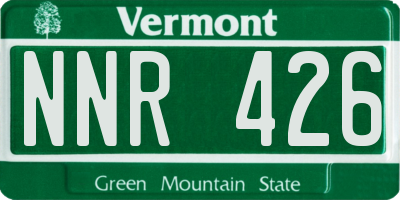 VT license plate NNR426
