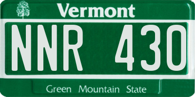 VT license plate NNR430