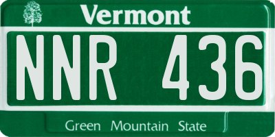 VT license plate NNR436
