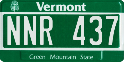 VT license plate NNR437