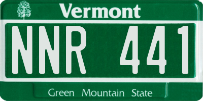 VT license plate NNR441