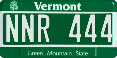 VT license plate NNR444