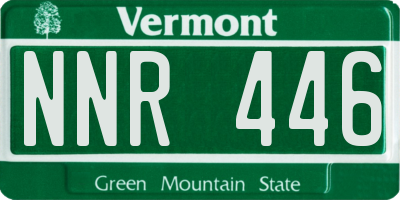 VT license plate NNR446