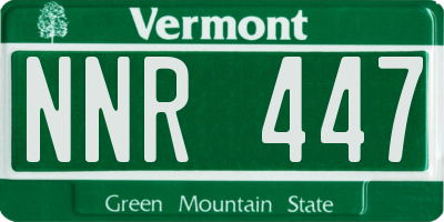 VT license plate NNR447