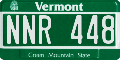 VT license plate NNR448