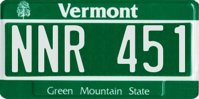 VT license plate NNR451