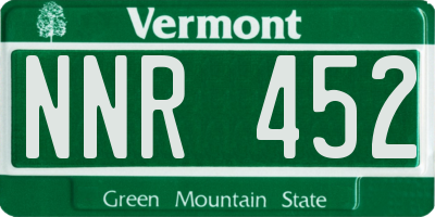 VT license plate NNR452