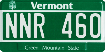 VT license plate NNR460