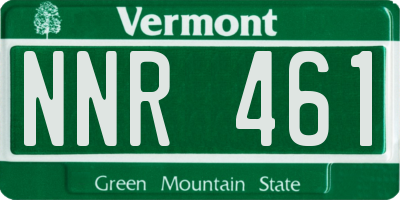 VT license plate NNR461