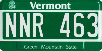 VT license plate NNR463