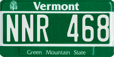 VT license plate NNR468