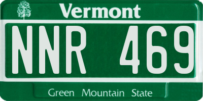 VT license plate NNR469