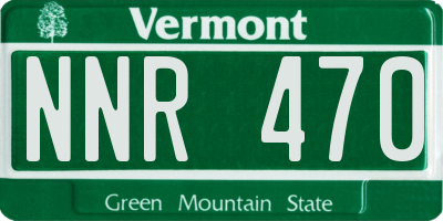 VT license plate NNR470