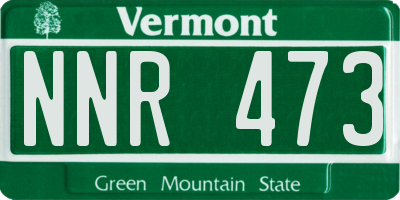 VT license plate NNR473