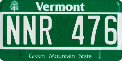 VT license plate NNR476