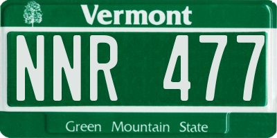 VT license plate NNR477