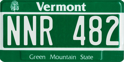 VT license plate NNR482