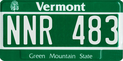 VT license plate NNR483