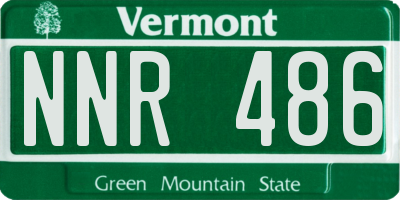 VT license plate NNR486
