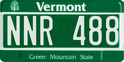 VT license plate NNR488