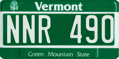 VT license plate NNR490
