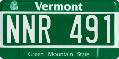 VT license plate NNR491