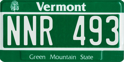 VT license plate NNR493