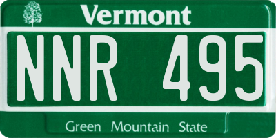 VT license plate NNR495