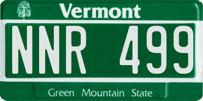 VT license plate NNR499