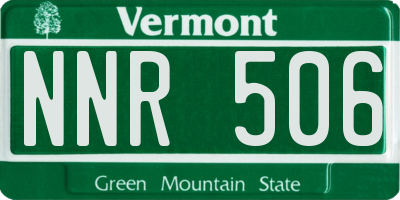 VT license plate NNR506