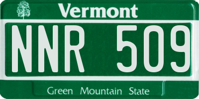 VT license plate NNR509